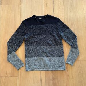 Hudson Jeans Navy Blue And Gray Sweater Size Small